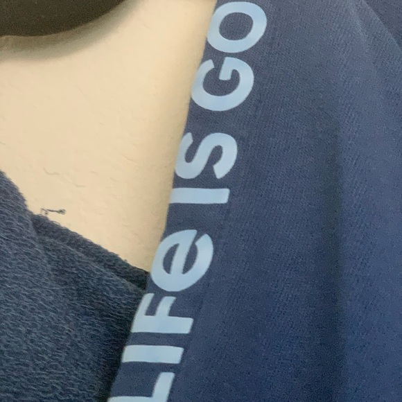 Life is good zip jacket hoodie blue oversized Size S - Picture 6 of 10